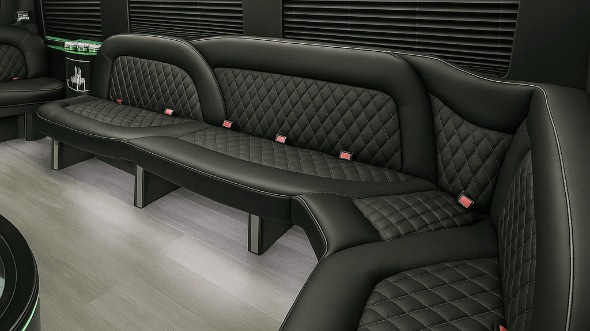 14 Passenger Party Bus Interior
