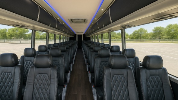 50-56 Passenger Party Bus Interior
